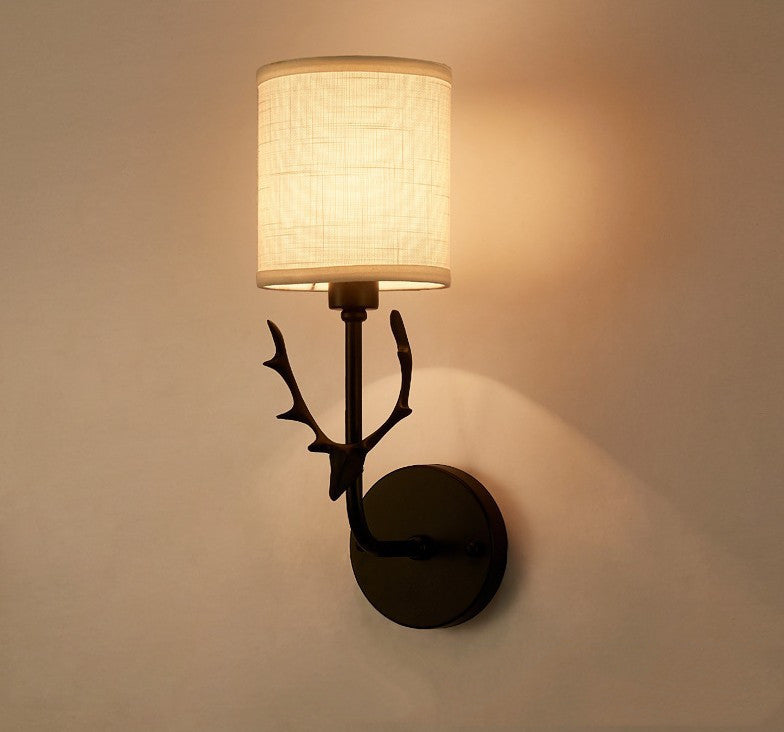 Wrought Iron Antlers Lamps