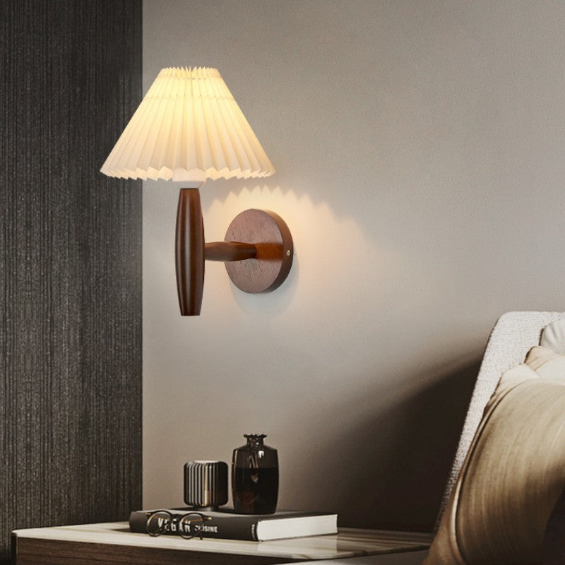 Modern Minimalist LED Pleated Umbrella Wall Lamp