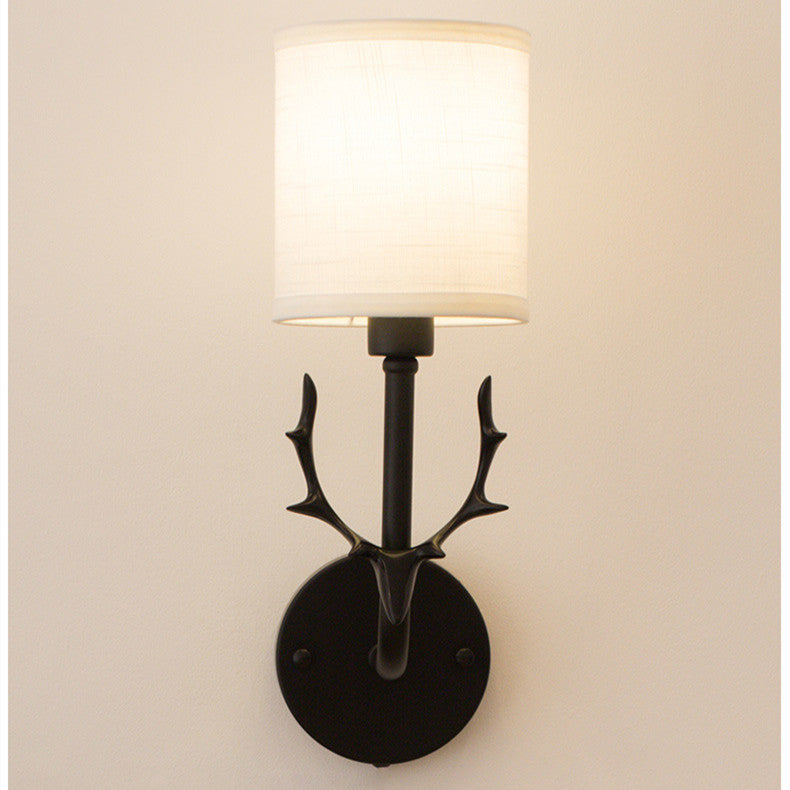 Wrought Iron Antlers Lamps